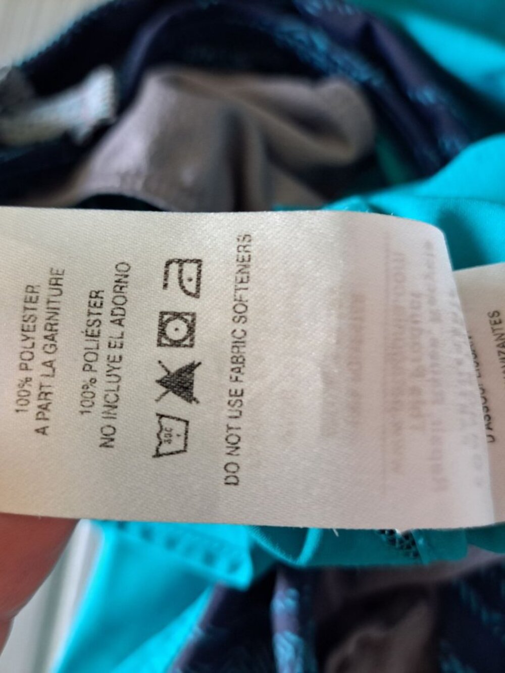 Patagonia Womens Strider Running Shorts Size XS 3" Blue Teal Patterned Waistband - Picture 11 of 14